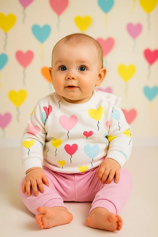 Pull ballons pastel & pantalon rose ref 426991