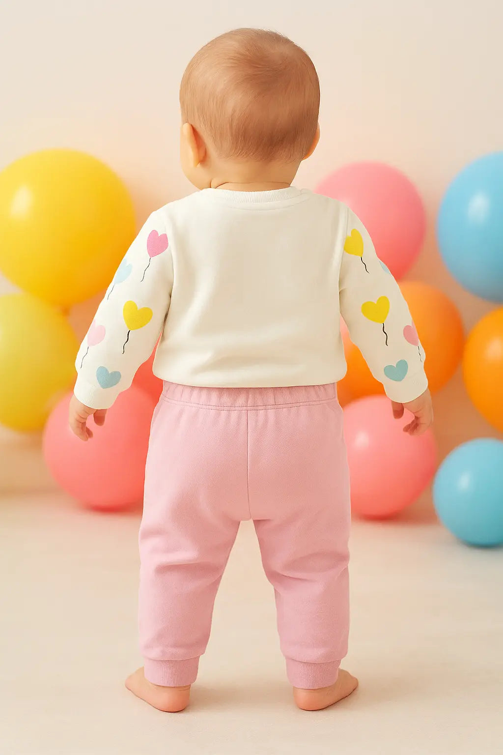 Pull ballons pastel & pantalon rose ref 426991