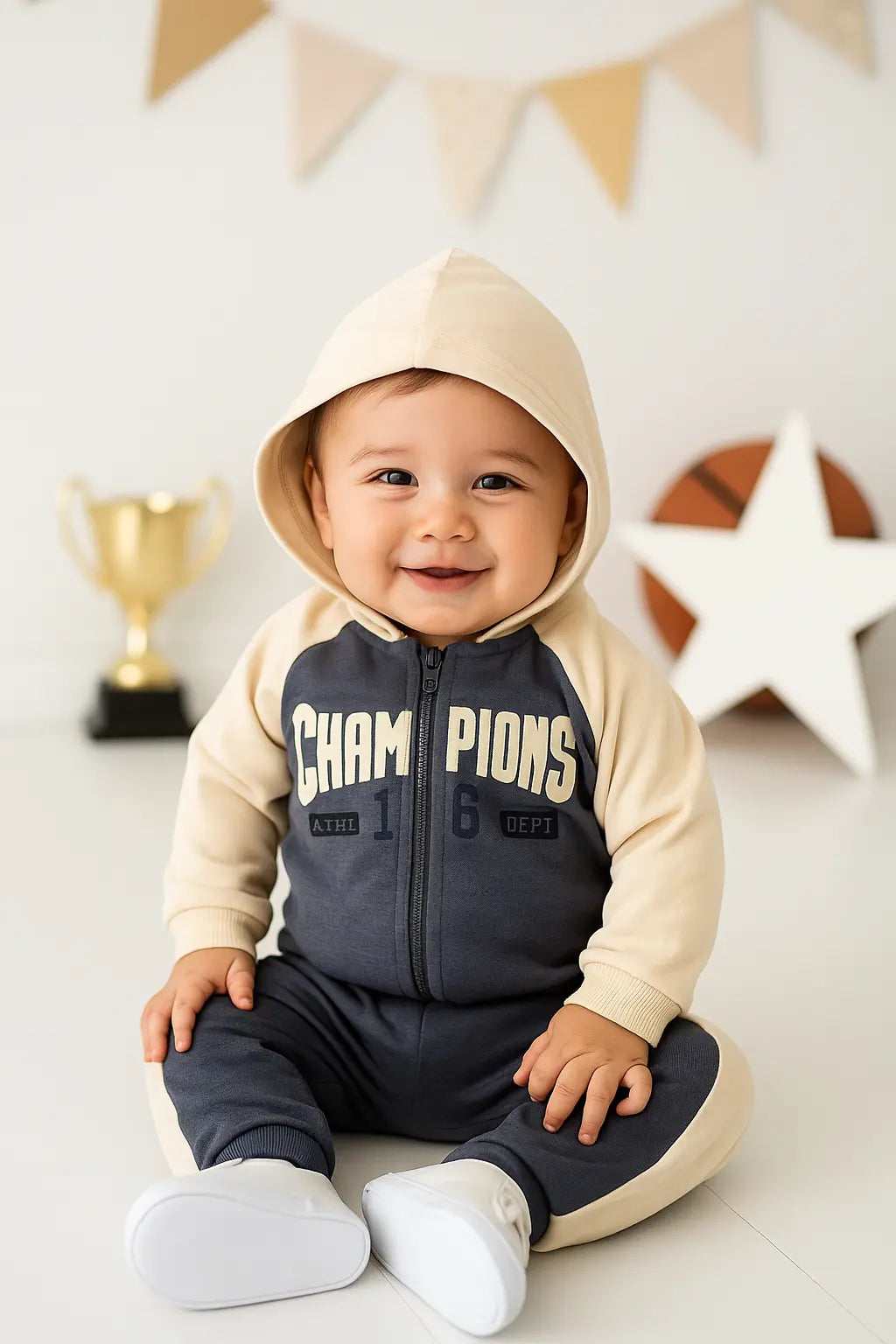 Veste Champions noire & beige + pantalon assorti ref 435206