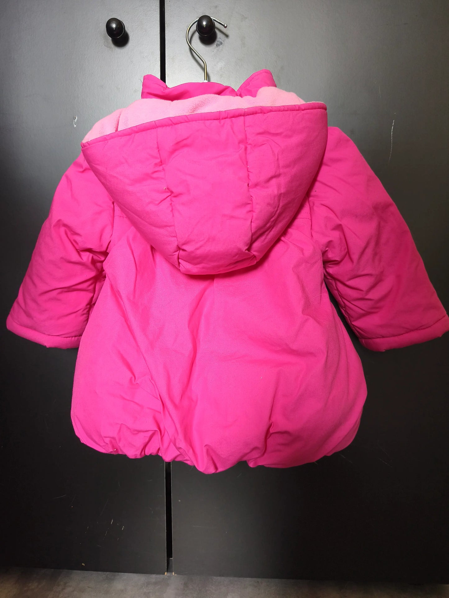 Manteau Rose Bouffant Doublé Moumoute – Prémaman – 9 Mois ref 291