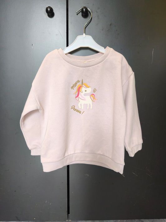 Pull Orchestra 23 mois – rose pastel licorne 🦄✨ ref 129