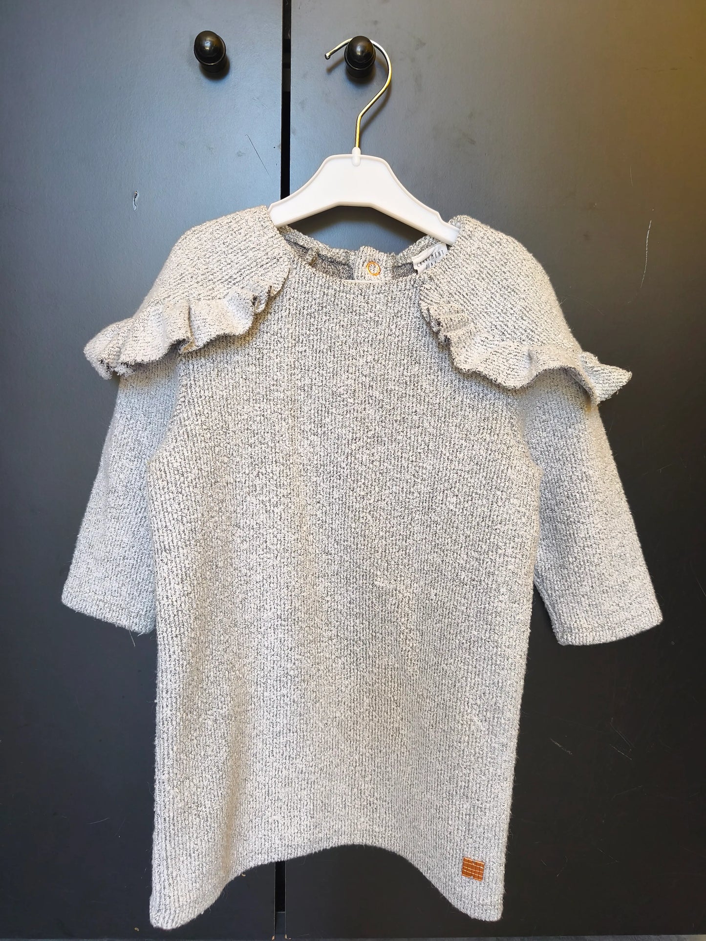 Robe grise Carrément Beau 3 ans – élégance et douceur au quotidien ref 164