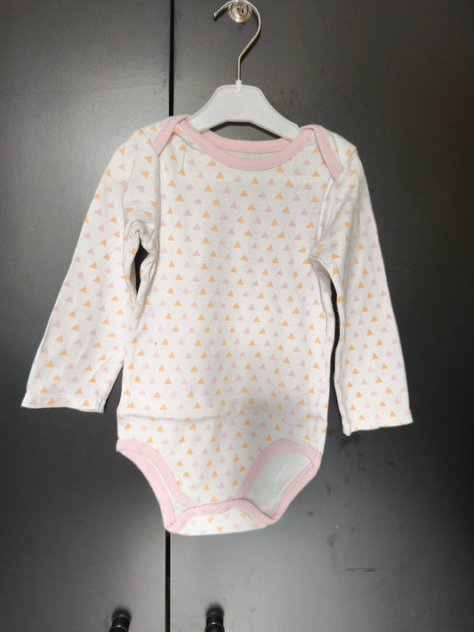 Body blanc imprimé triangles colorés – Orchestra 24 mois ref 410