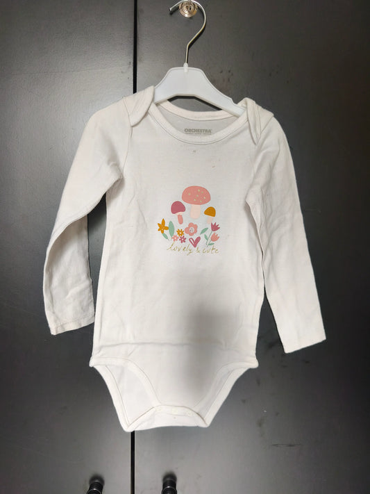 Body blanc manches longues “Lovely & Cute” – Orchestra 24 mois ref 415