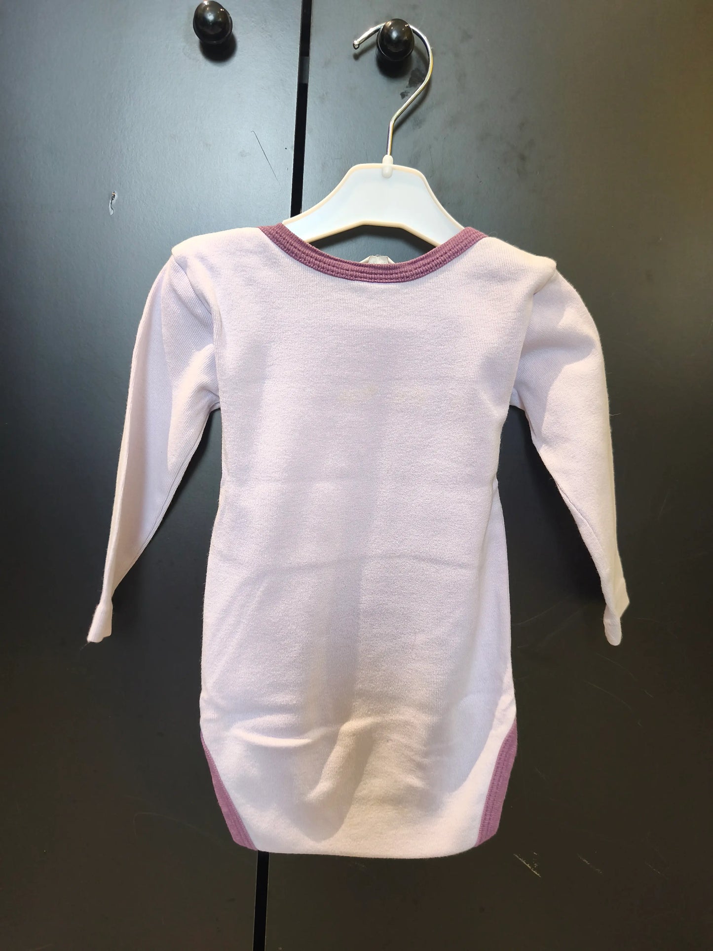 Body Mauve Clair à Dessin Chat – Manches Longues – Absorba – 12 Mois ref 300