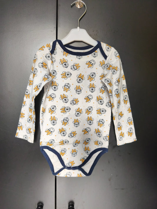 Body blanc manches longues Mickey & Minnie – Orchestra Baby Disney 24 mois ref 407