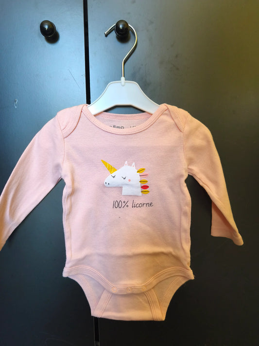 Body Rose Licorne – Gémo – 6 Mois ref 229