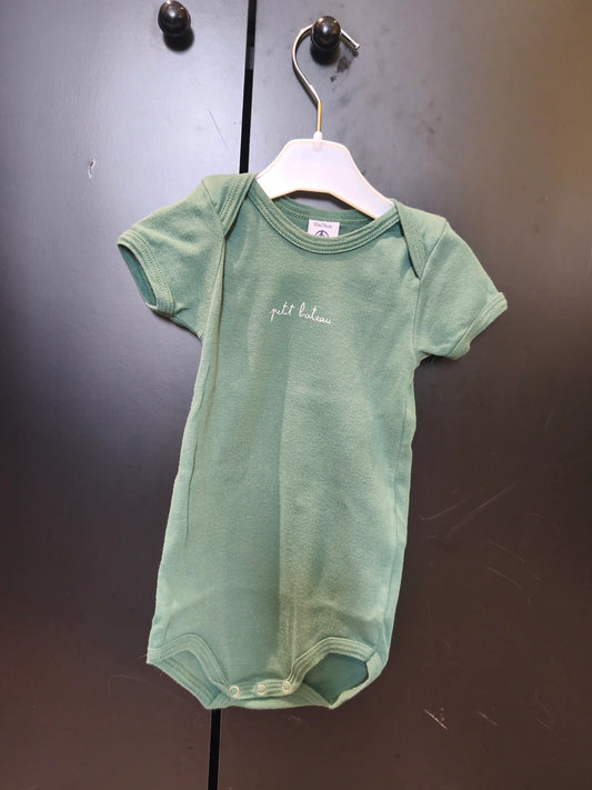 Body Vert Bouteille – Manches Courtes – Petit Bateau – 12 Mois ref 297