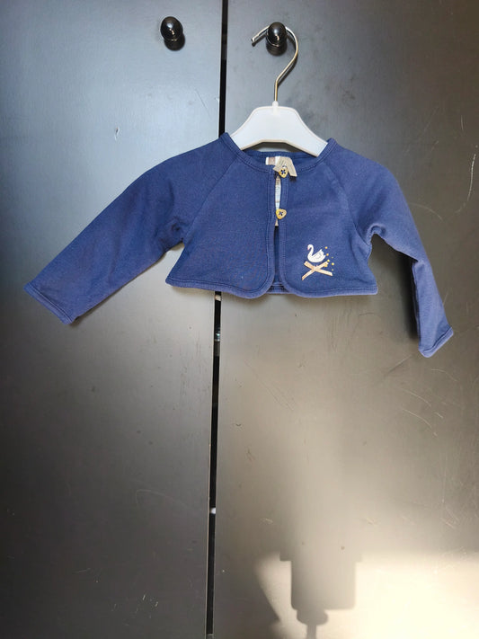 Cache-Cœur Bleu Foncé – Orchestra Bébé – 3 Mois ref 178