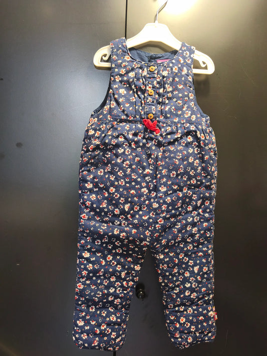 Combinaison pantalon bleu nuit à fleurs blanches – Sergent Major 18 mois ref 365