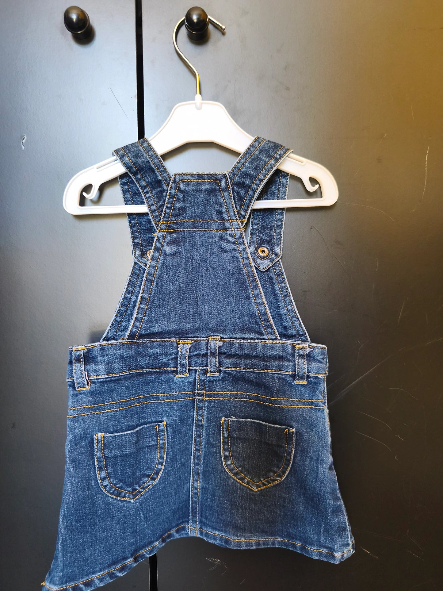Combinaison Jupe Effet Jean Bleu Foncé – Tissaia – 6 Mois ref 202