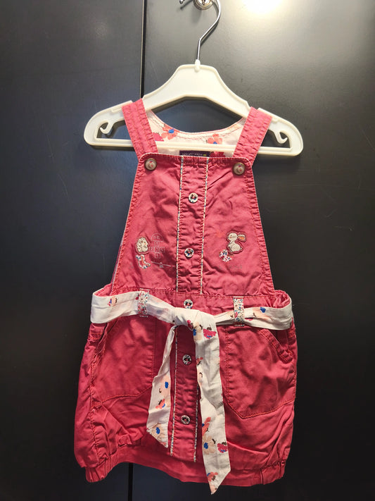 Combinaison jupe rose vif à motifs animaux – Sergent Major 18 mois ref 364