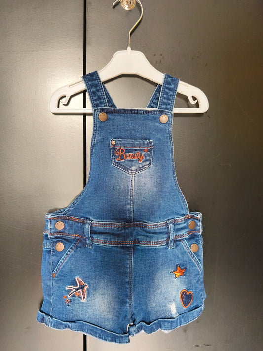 Combinaison short jean bretelles – Orchestra 24 mois ref 426