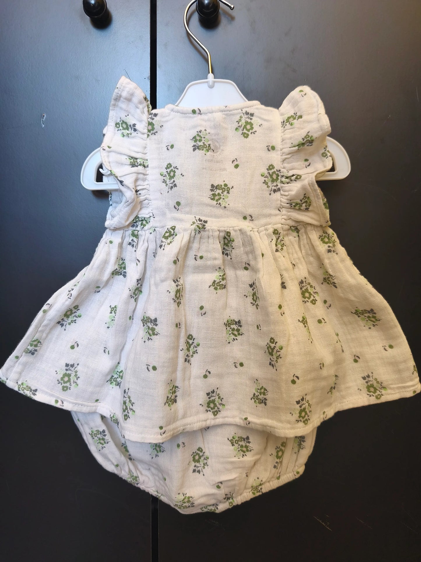 Ensemble Petit Bateau 1 mois – T-shirt cache-couche à imprimé végétal🌿👶 ref 168