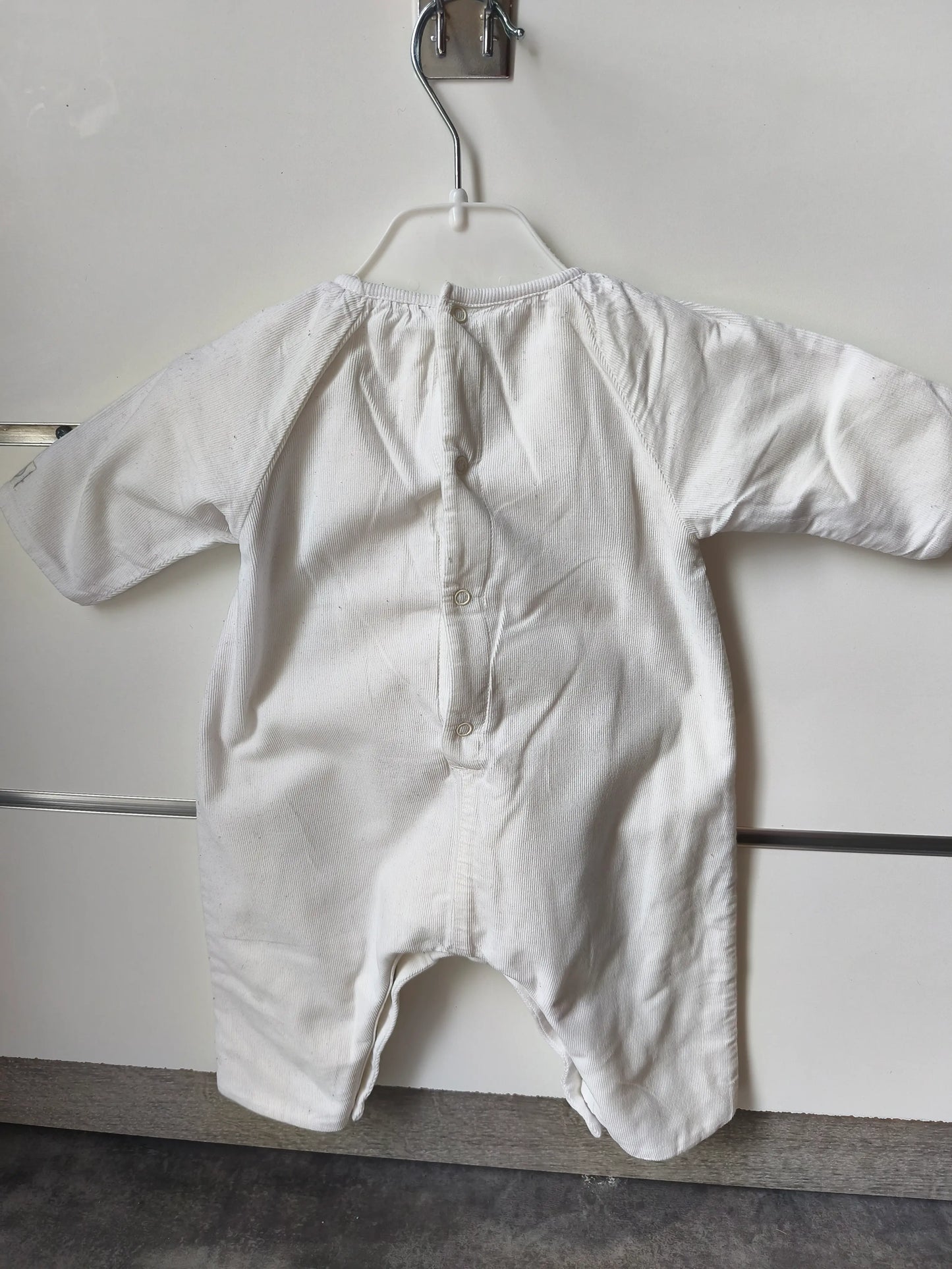 Grenouillère Blanche Unie 1 mois ref 679