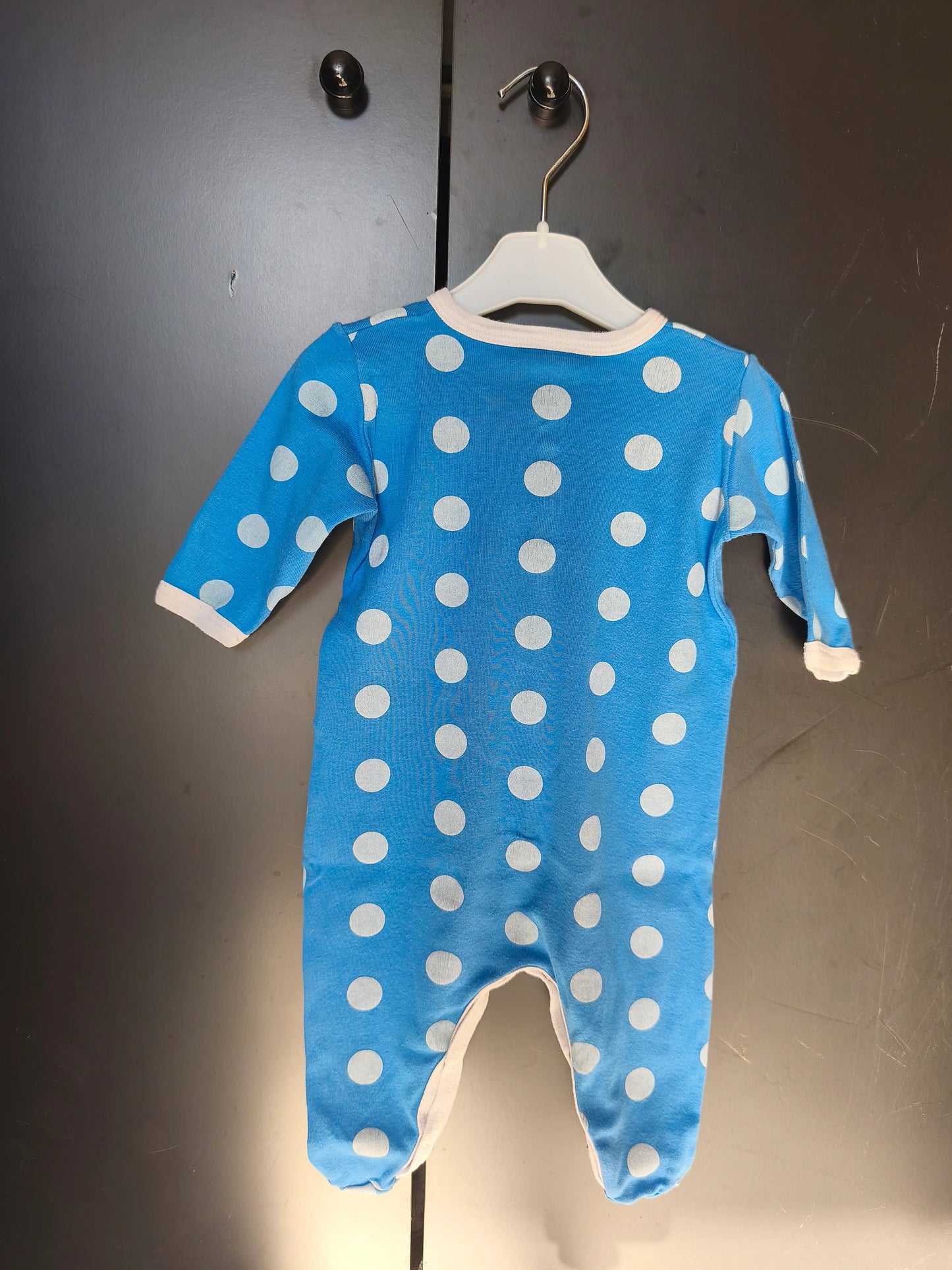 Grenouillère Légère Bleu à Pois Blancs – Petit Bateau – 3 Mois ref 194