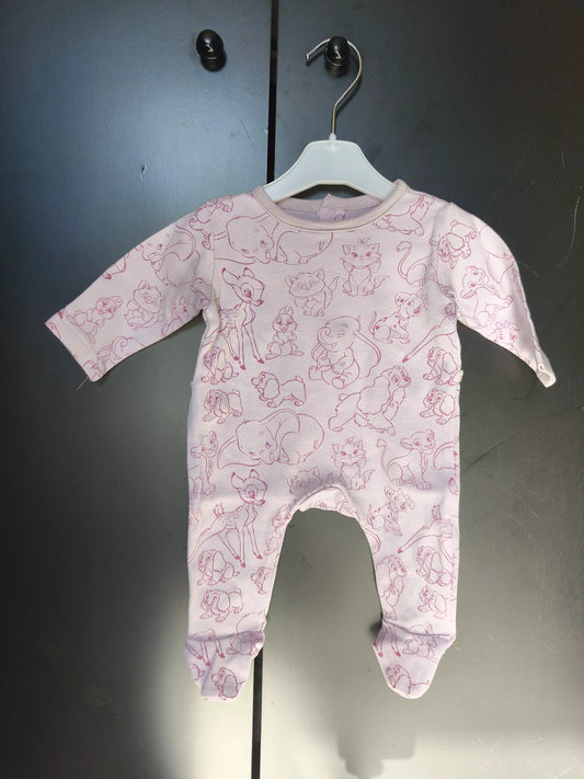 Grenouillère Violette Été – Thème Disney – 1 Mois ref 193