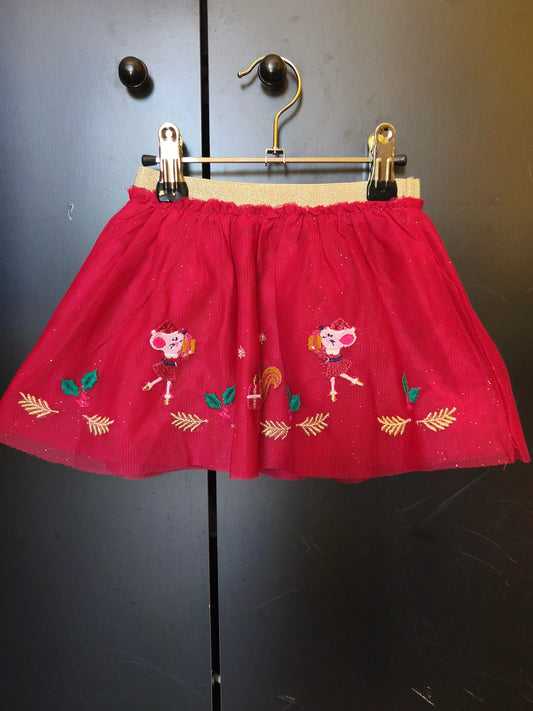 Jupe de Noël Rouge avec Broderie – DPAM – 6 Mois ref 207