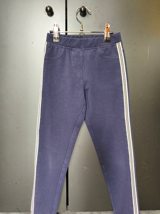 Legging bleu marine – La Halle – 7 ans – Bandes latérales colorées ref 154