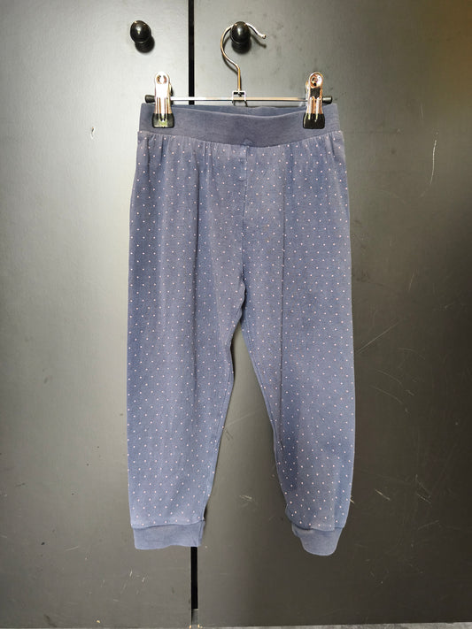 Legging 3 ans – bleu nuit à petits points roses 💖 ref 131