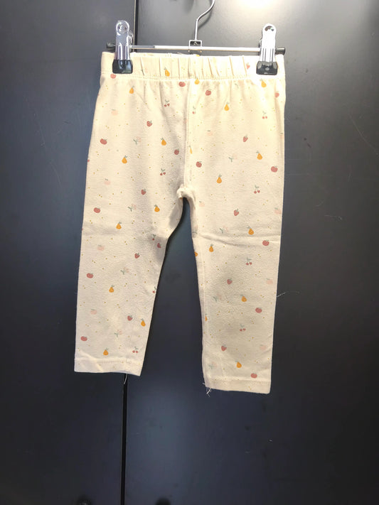 Legging Crème Imprimé Fruits – Kiabi 18 mois ref 401