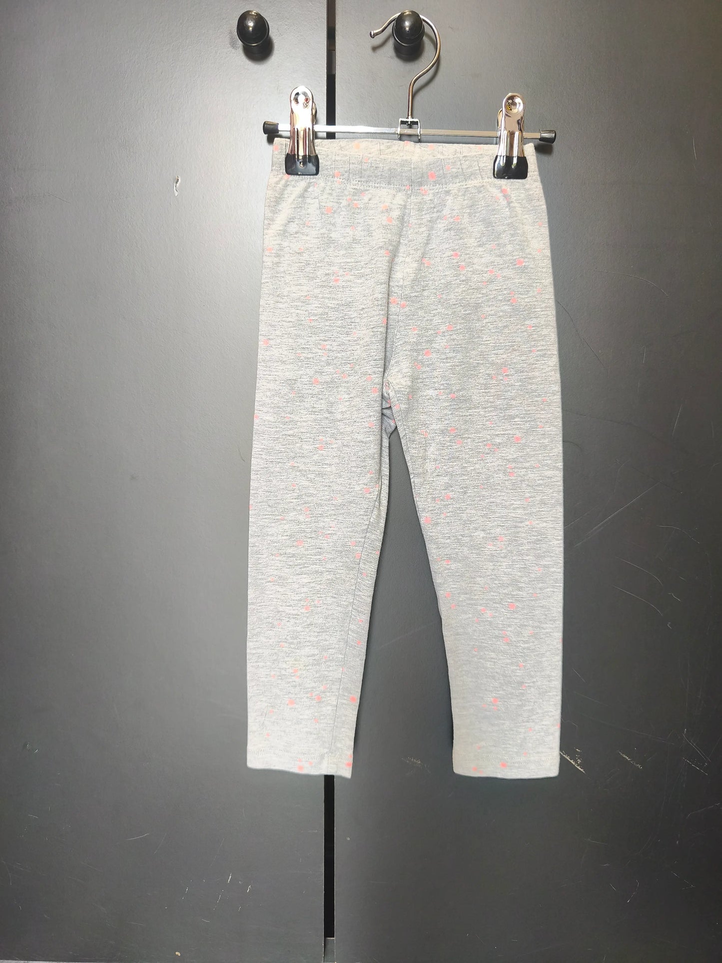 Legging gris étoile rose fluo Tape à l’œil – Taille 2 ans ref 90