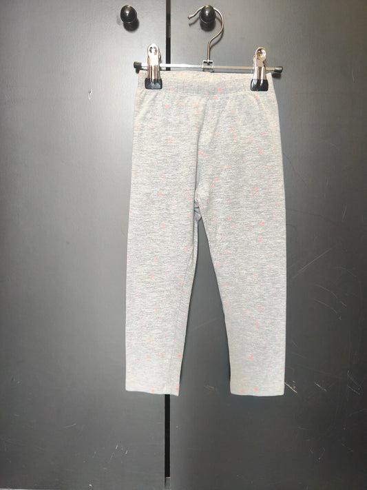 Legging gris étoile rose fluo Tape à l’œil – Taille 2 ans ref 90