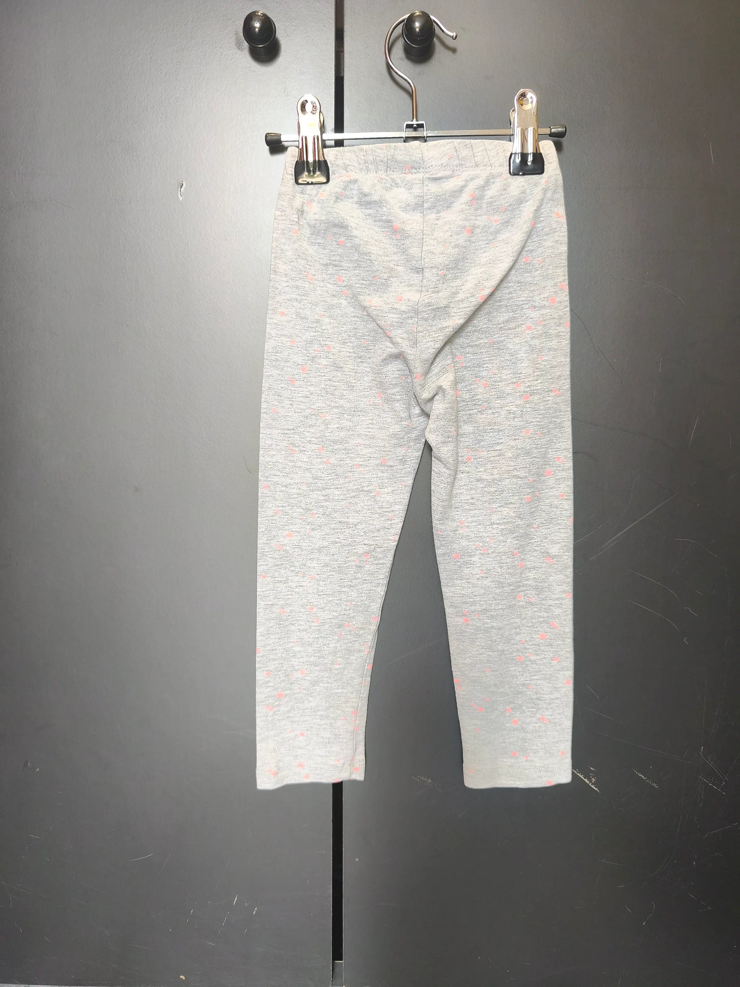 Legging gris étoile rose fluo Tape à l’œil – Taille 2 ans ref 90