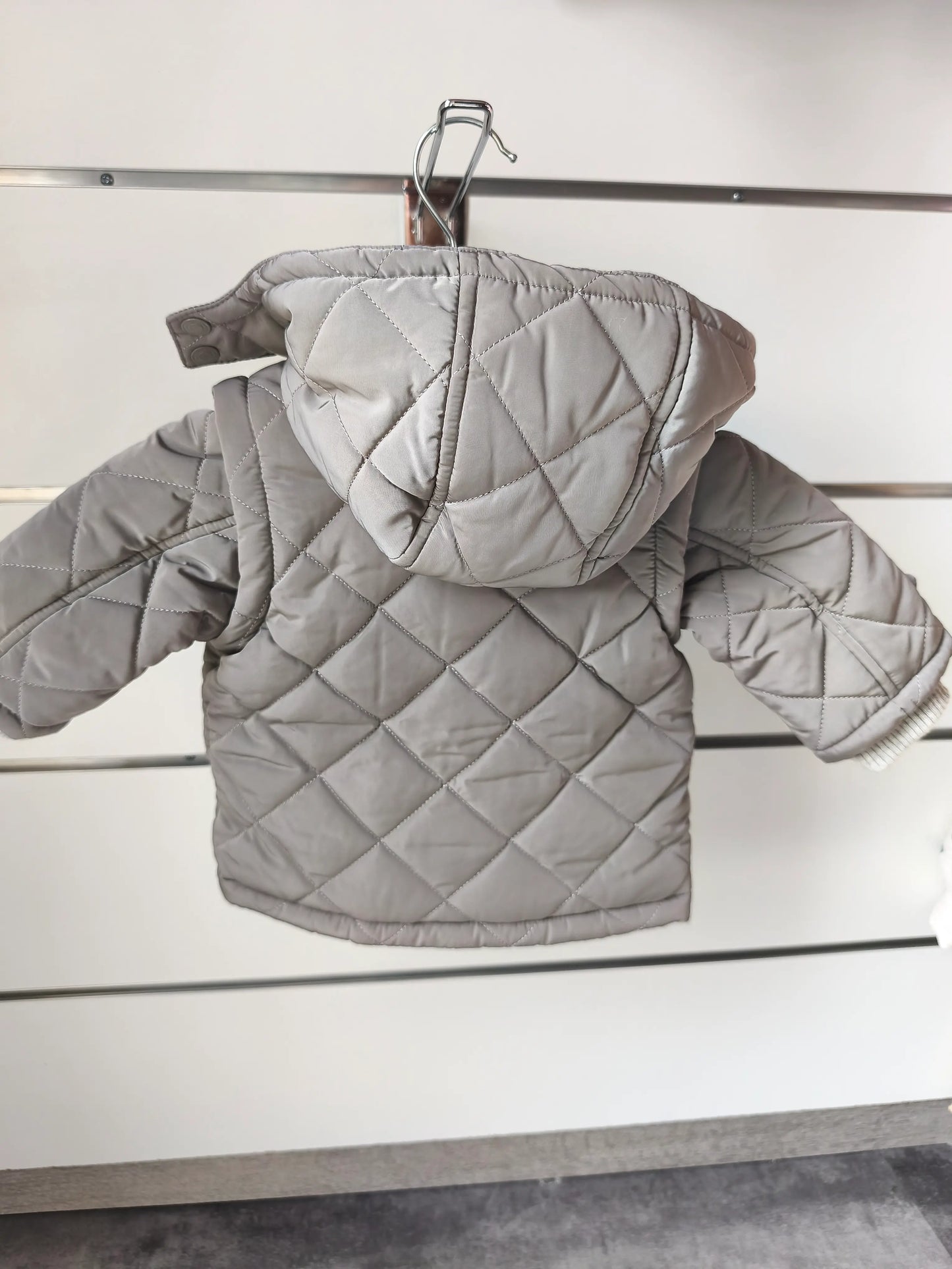 Manteau Hiver Gris à Capuche - 3 mois ref 457