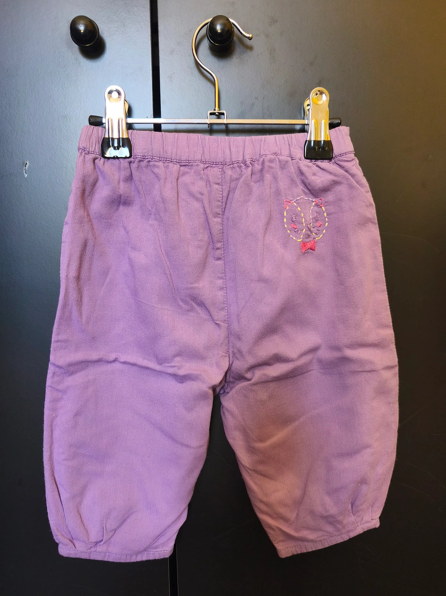 Pantalon Baggy Violet avec Broderie Chat – DPAM – 6 Mois ref 237