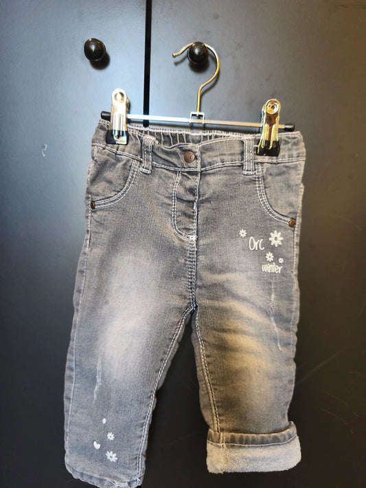 Pantalon jean gris doublure polaire – Orchestra – 9 mois ref 275