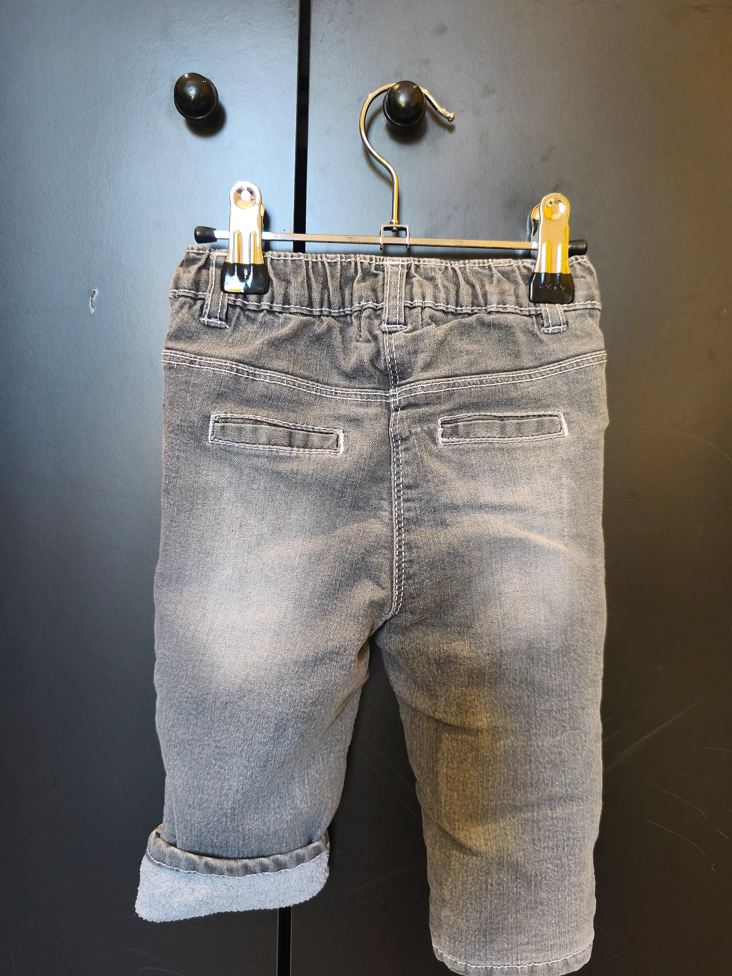 Pantalon jean gris doublure polaire – Orchestra – 9 mois ref 275