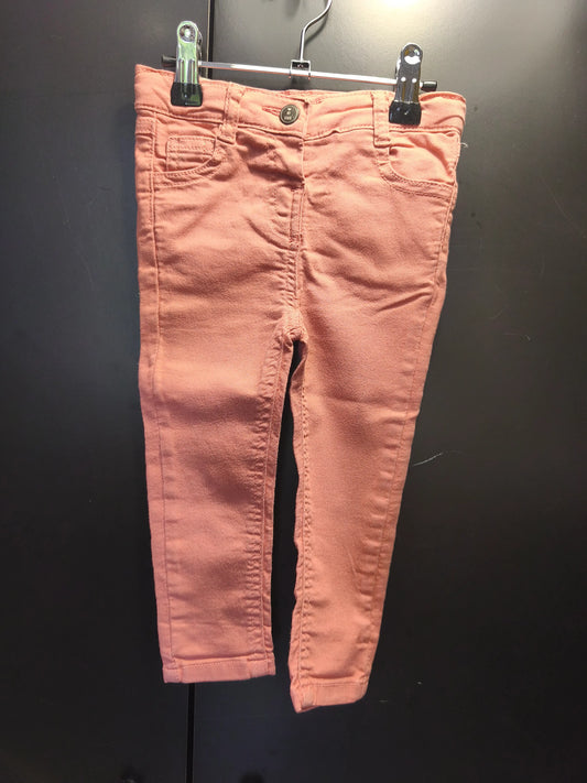 Pantalon Jean Rose Foncé Coupe Droite – Tape à l’Œil 18 mois ref 394