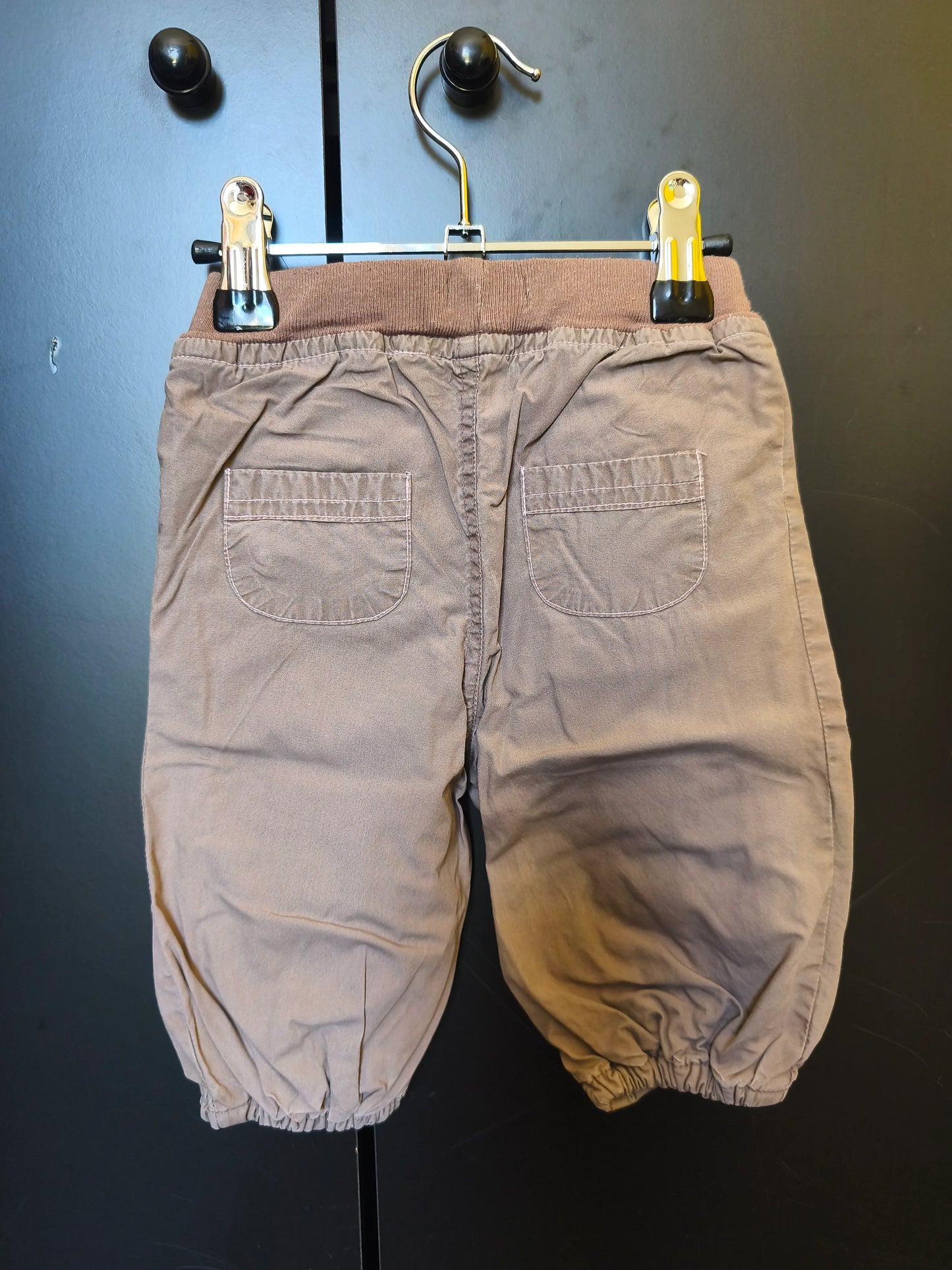 Pantalon Bouffant Marron avec Broderie – Petit Kimbaloo – 6 Mois ref 242