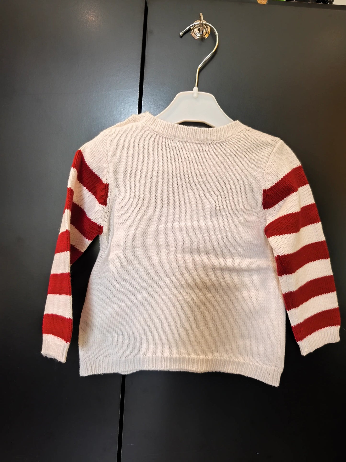 Pull Noël Blanc & Rouge – Broderie Pain d’Épices – Verbaudet – 12 Mois ref 311
