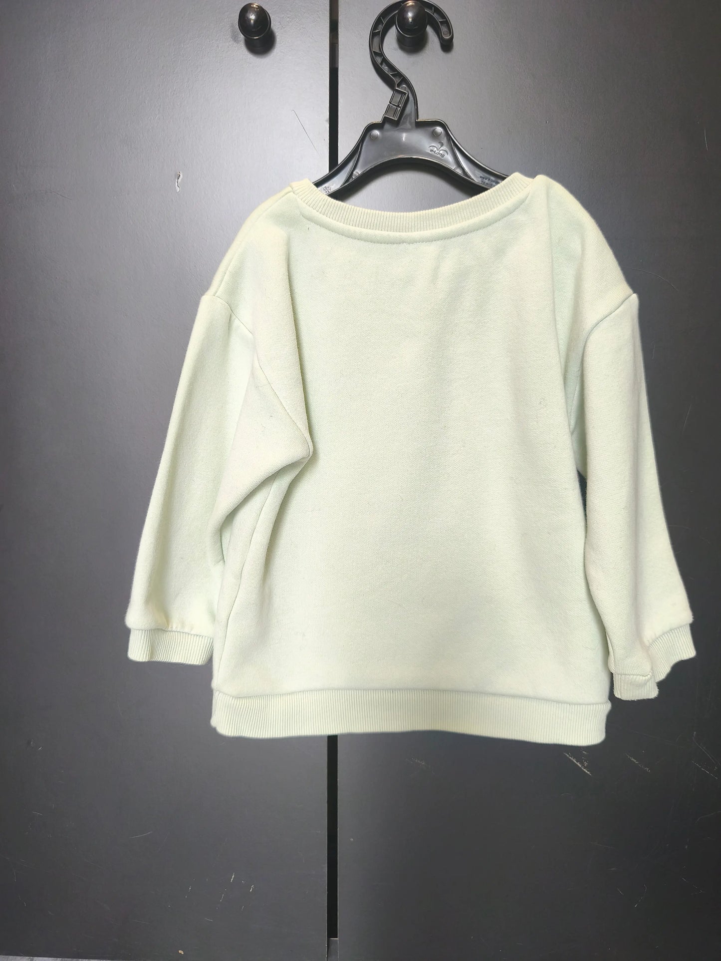 Pull vert d'eau Orchestra 23 mois – cœur & fleurs, “Just Be Happy” ref 70