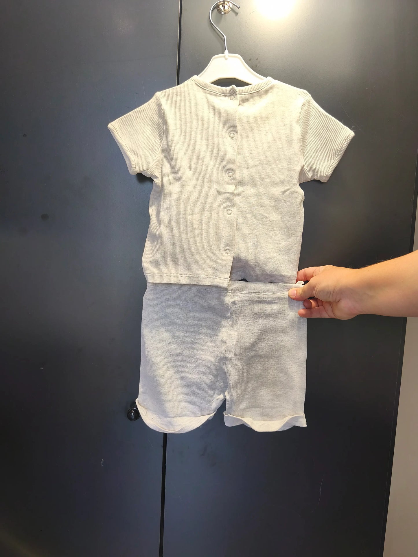 Pyjama 2 Pièces Short Gris – Verbaudet 18 mois ref 386