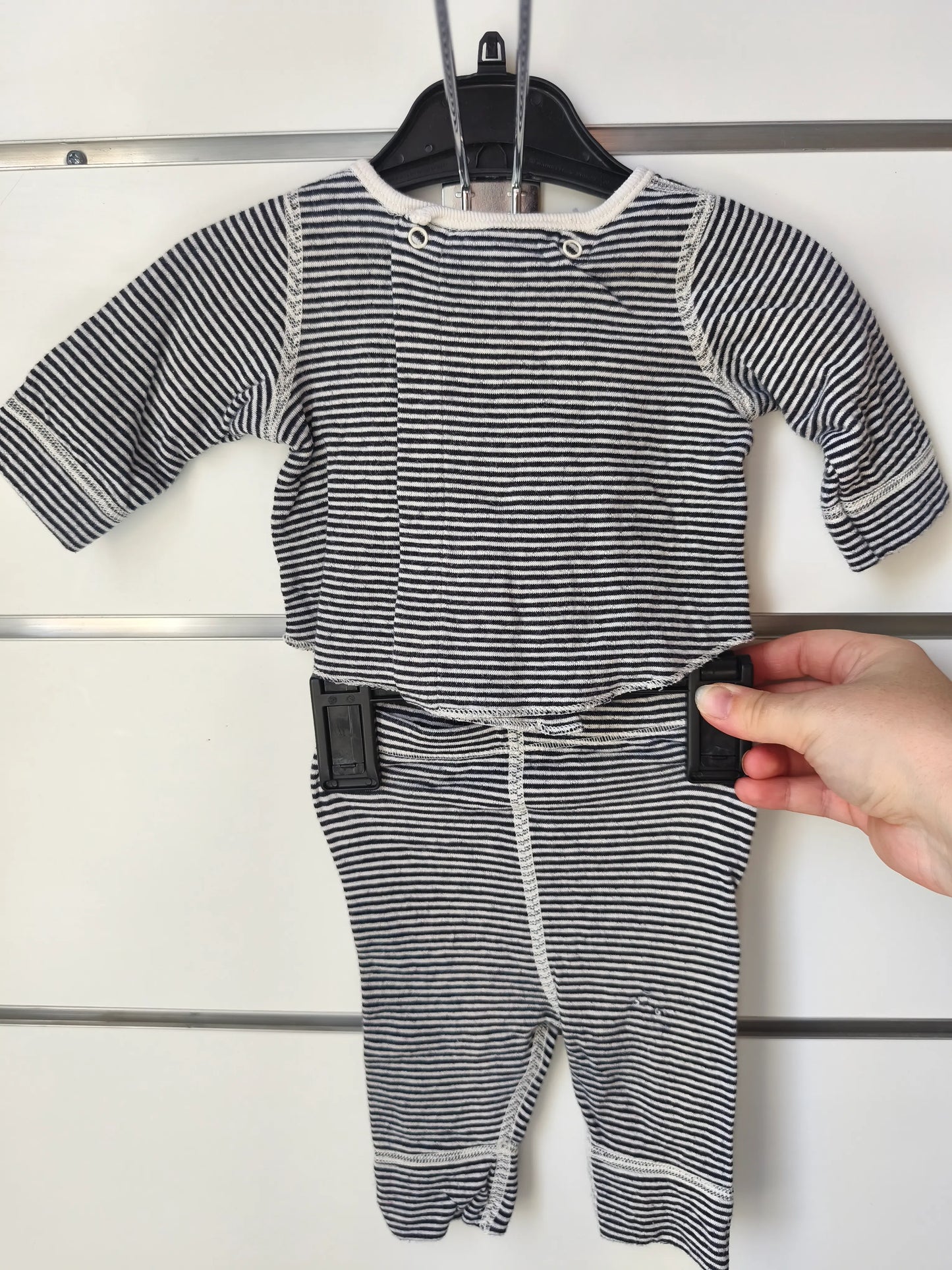 Pyjama Rayé Blanc & Bleu - 1 mois ref 464