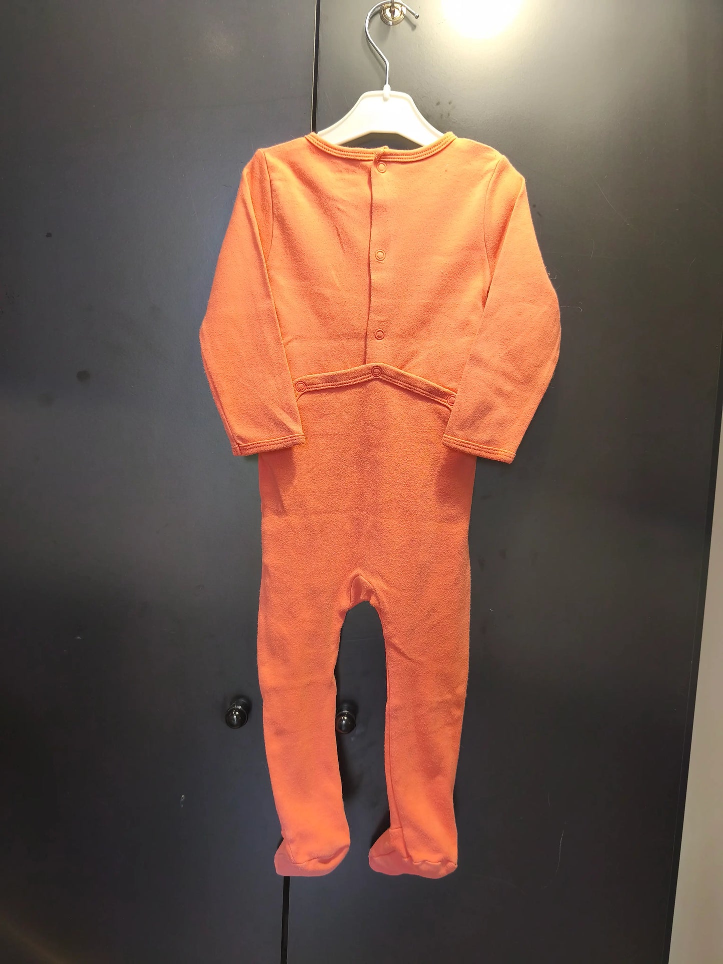 Grenouillère Corail Vif "Papa… tu piques !" – Gémo 18 mois ref 388