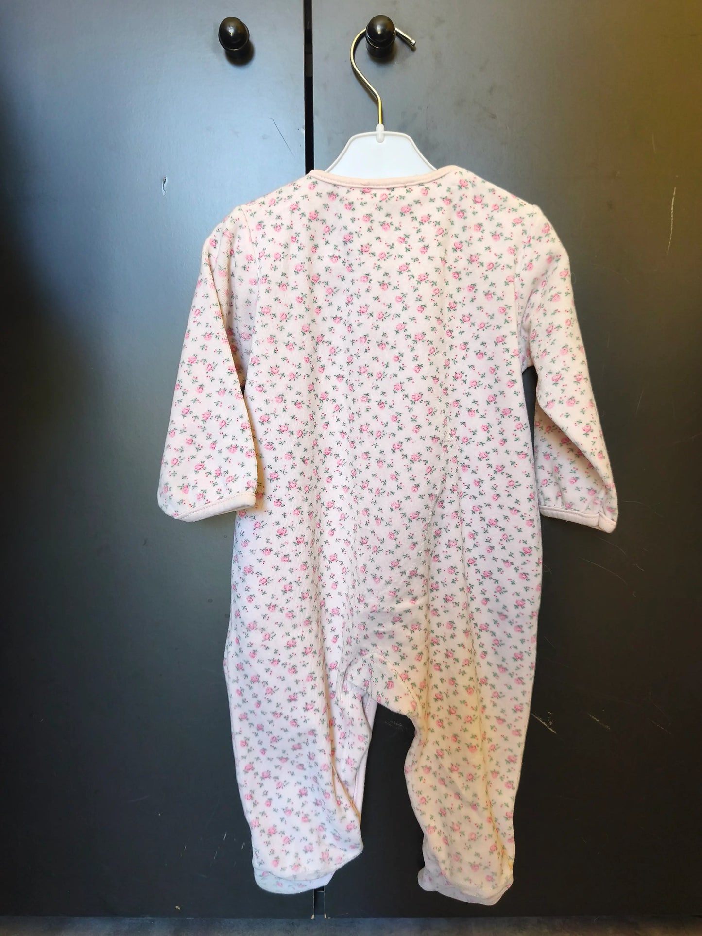 Grenouillère Rose à Fleurs Liberty – En Bonne Compagnie – 6 Mois ref 228