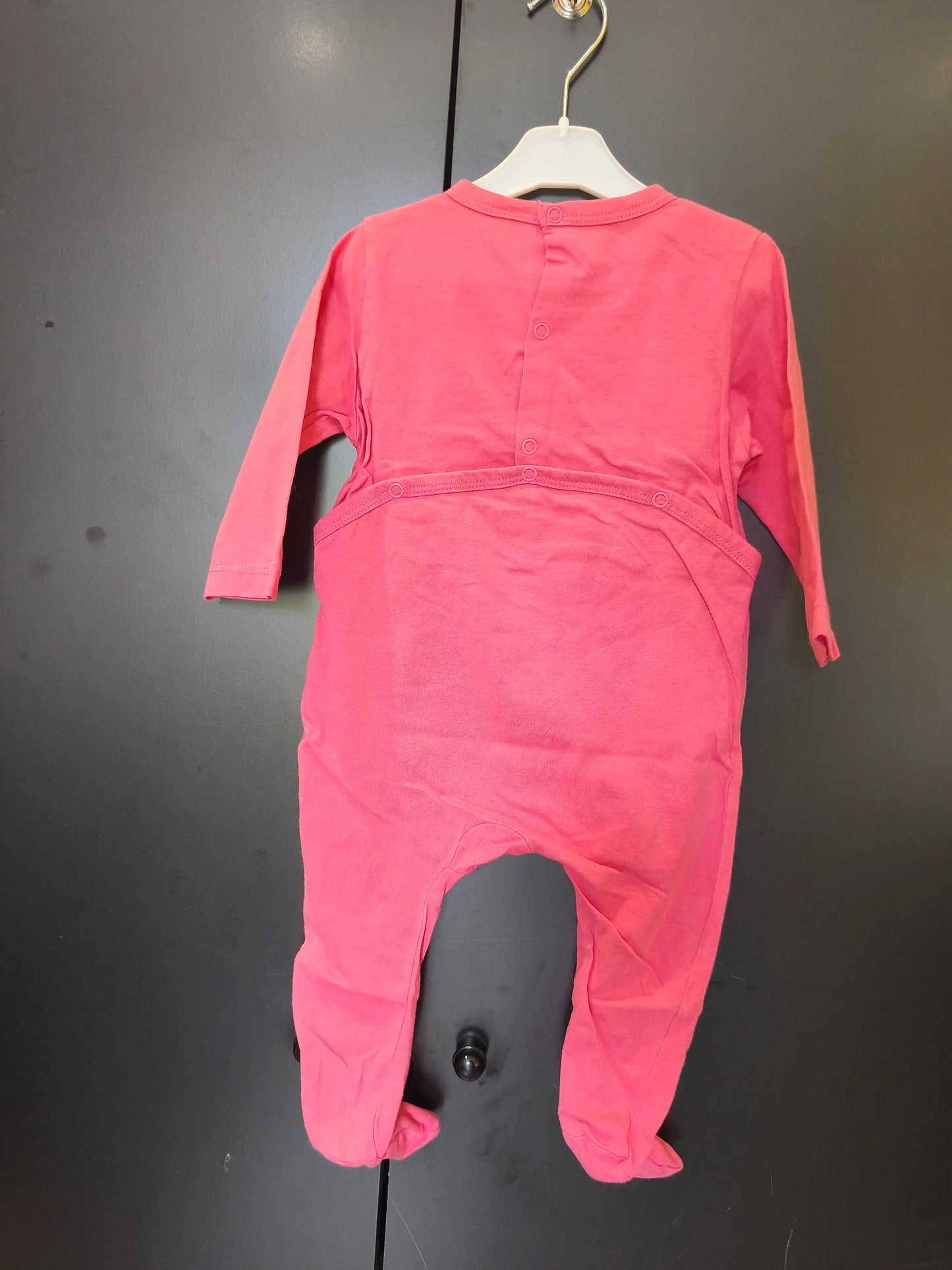 Grenouillère Rose Fuchsia bouille d'amour – Mots d’Enfants – 12 Mois ref 315
