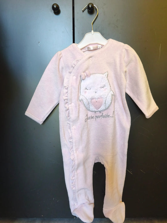 Grenouillère Rose “Juste Parfaite” – Baby by Gémo – 6 Mois ref 225