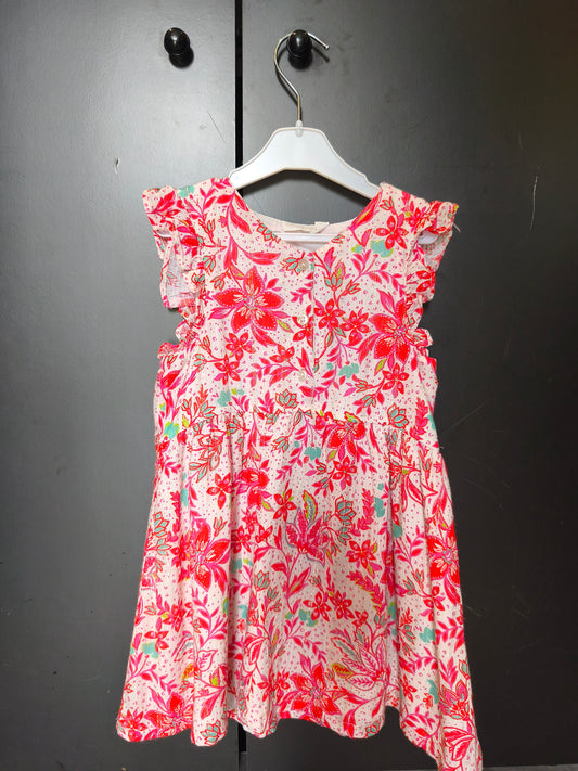 Robe Orchestra 3 ans – blanche à fleurs rouges 🌸🤍 ref 146