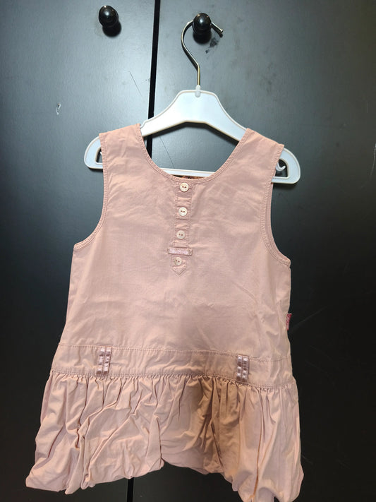 Robe rose pastel uni avec bas bouffant pour fille – OBAÏBI 12 mois ref 334