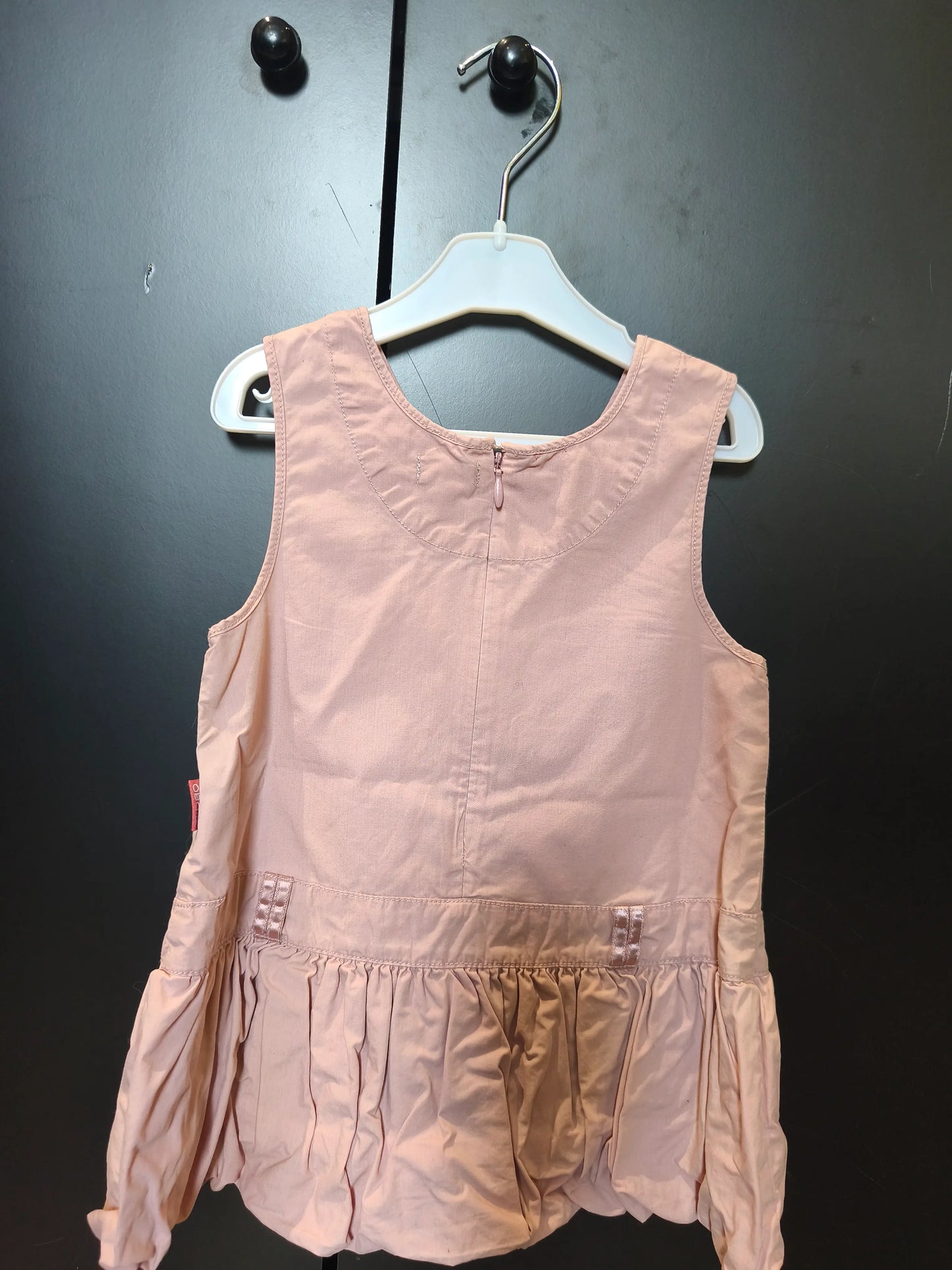 Robe rose pastel uni avec bas bouffant pour fille – OBAÏBI 12 mois ref 334