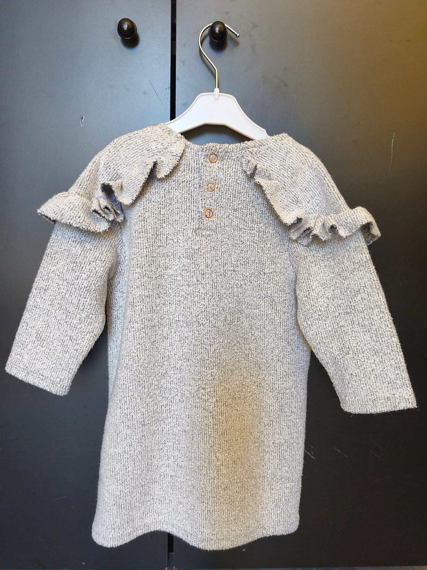 Robe grise Carrément Beau 3 ans – élégance et douceur au quotidien ref 164
