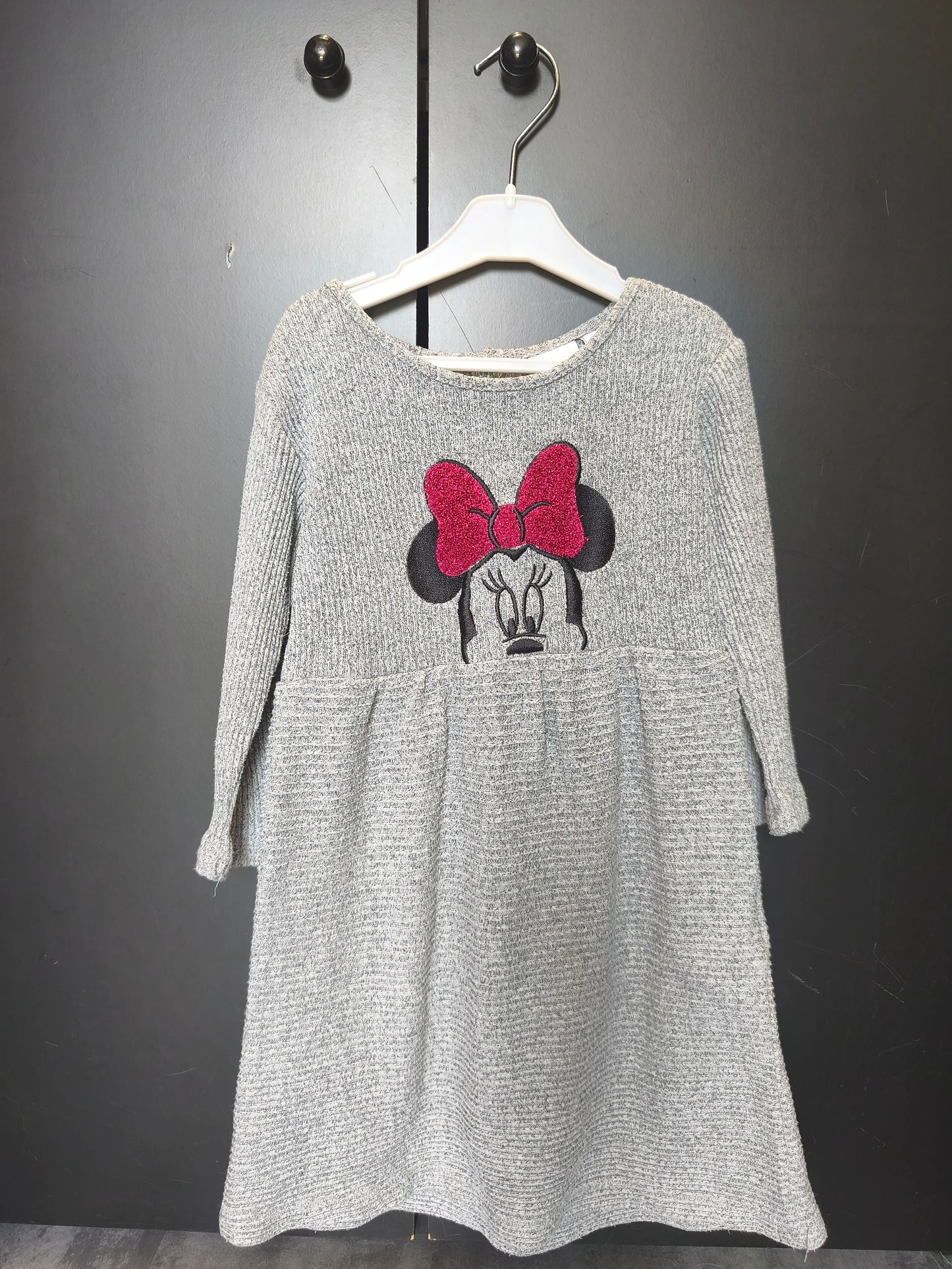 Robe Disney 24 mois - Grise, manches longues & broderie Minnie ref 58