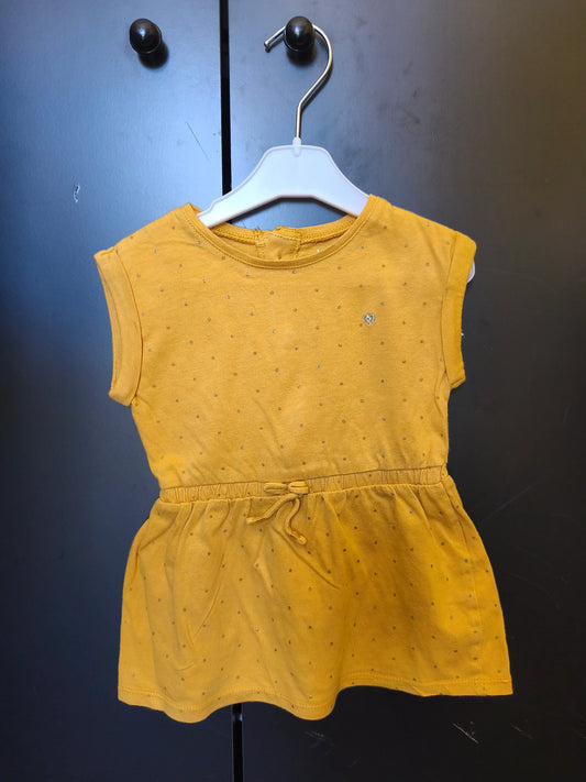 Robe Moutarde à Pois Dorés – Kiabi – 6 Mois ref 206