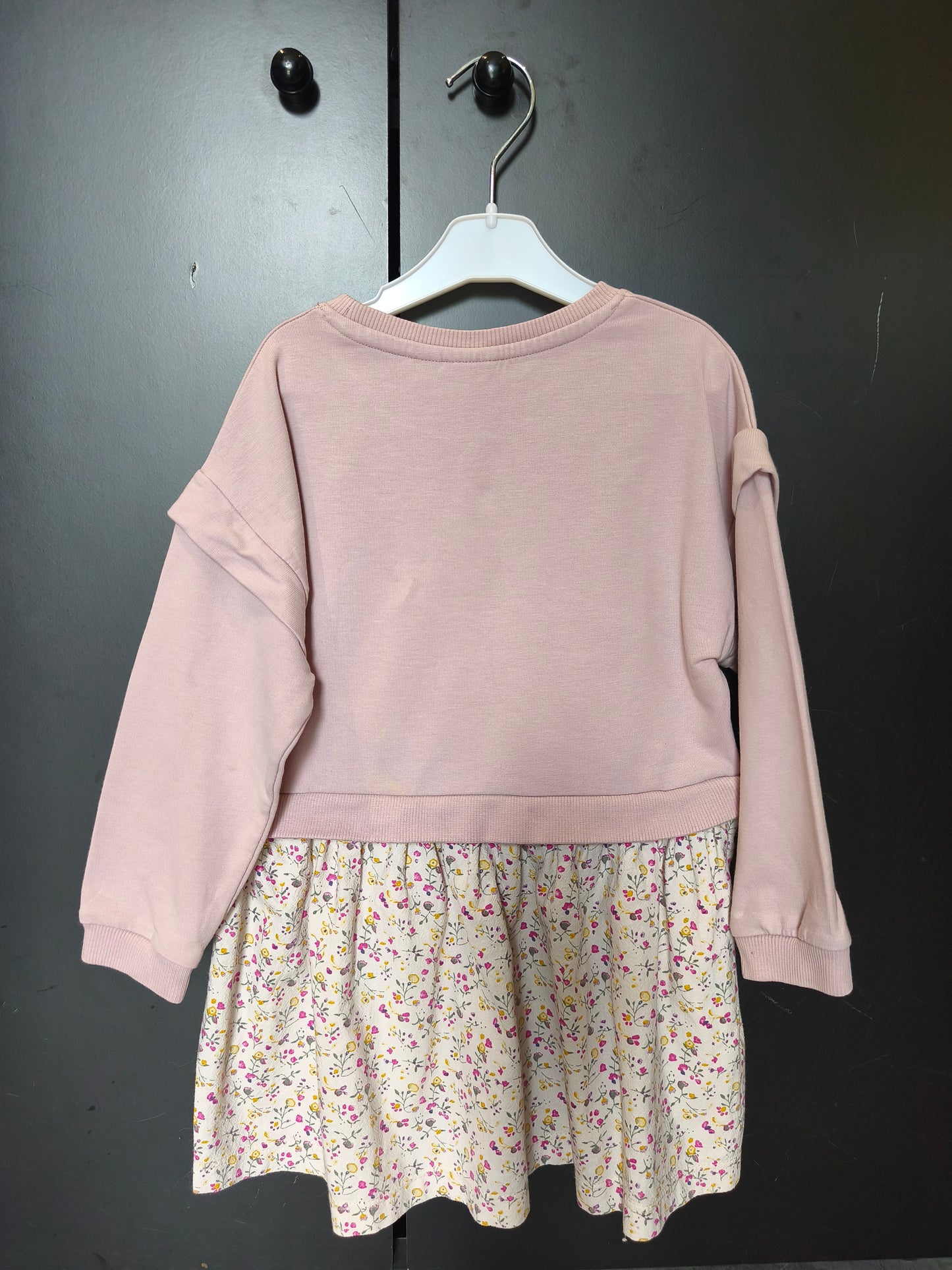 Robe Name It 18/24 mois – vieux rose et fleurs colorées 🌸💖 ref 147