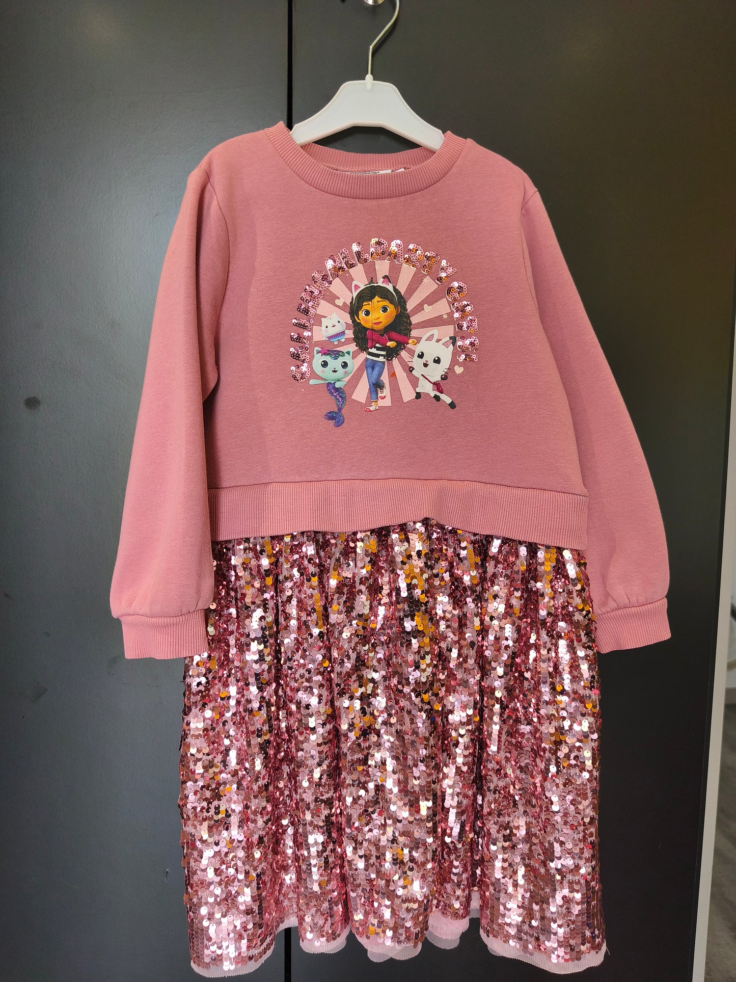 Robe manches longues – Gabby’s Dollhouse – 6 ans – Haut pull et jupe tulle ref 160